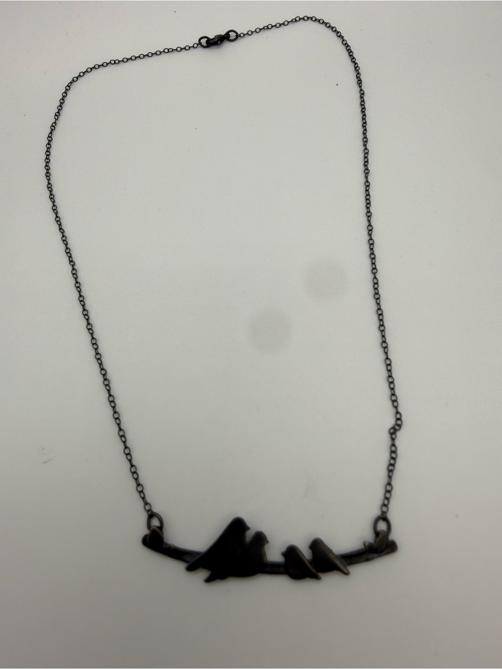 Figs & Ginger Sterling Silver Bird on a Branch Mother’s Necklace 4 Birds